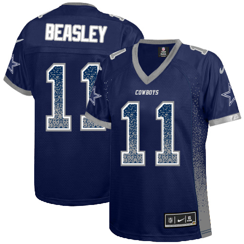 Women's Elite Cole Beasley Nike Jersey Navy Blue - #11 Drift Fashion NFL Dallas Cowboys
